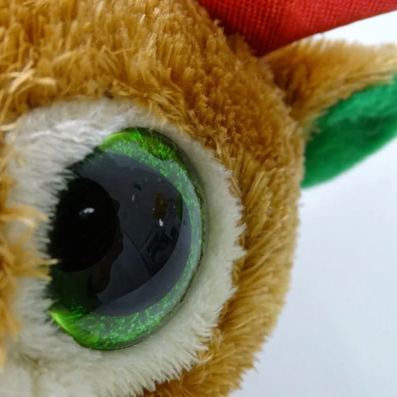 TY Alpine Beanie Boo Reindeer Christmas 6 inch Glitter Large Eyes NO Tags - Picture 6 of 6